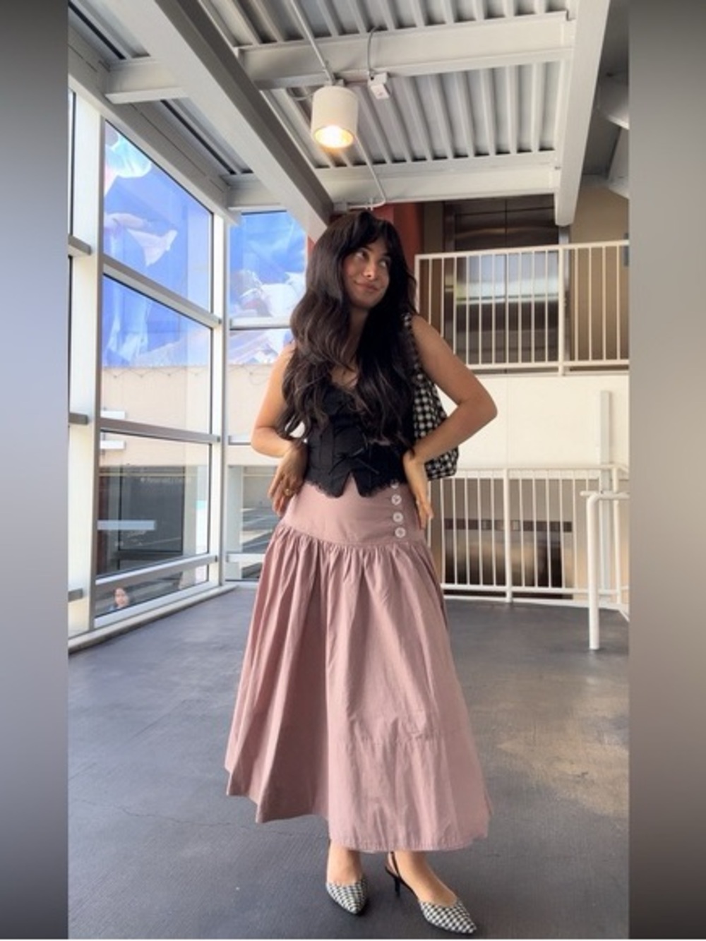 Anthropologie Maeve Drop-Waist Wrap Midi Skirt in Mauve US 12